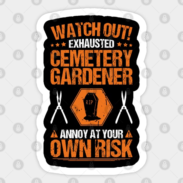 Cemetery Gardener Gardening Sticker by Krautshirts